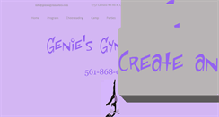 Desktop Screenshot of geniesgymnastics.com